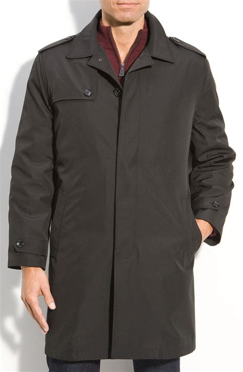 mens michael kors leather trench|Men's Michael Kors Rain Jackets .